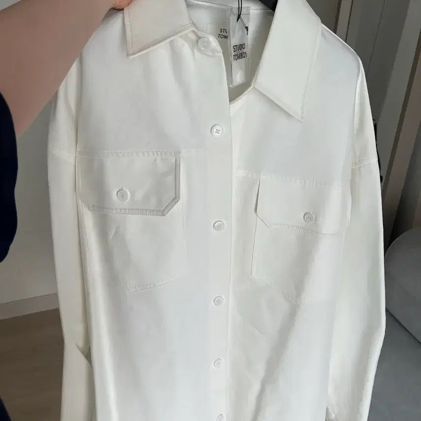 [BUNJANG] Studio Tomboy White Shirt S / 새상품)) 톰보이 화이트 셔츠 s