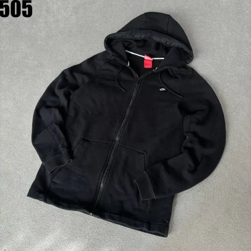 [BUNJANG] Nike Black Hooded Zip-Up Jacket / 나이키 블랙 후드집업