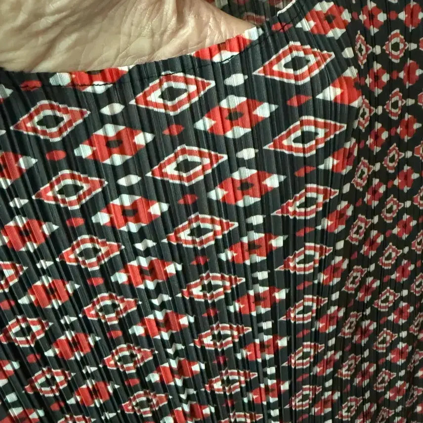 [BUNJANG] Pattern Pleats Long Dress / 패턴 플리츠 롱 원피스