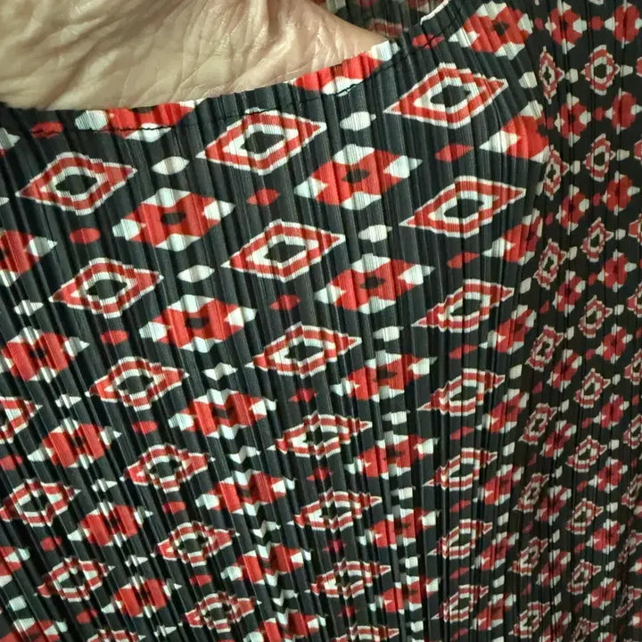 [BUNJANG] Pattern Pleats Long Dress / 패턴 플리츠 롱 원피스