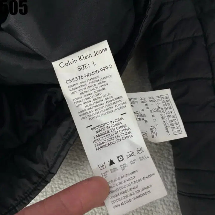 [BUNJANG] Calvin Klein Black Quilted Padded Jumper Jacket L / 켈빈클라인 블랙 패딩 점퍼 퀼팅 자켓 L