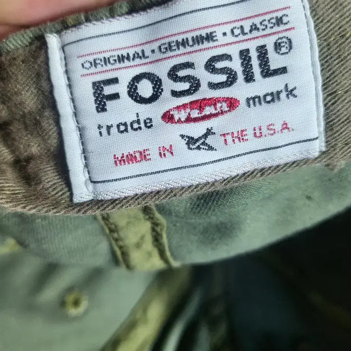 [BUNJANG] Fossil 90s Green Torch Embroidered Baseball Cap / 90sFossil 화석 모자 그린 새상품 택 O