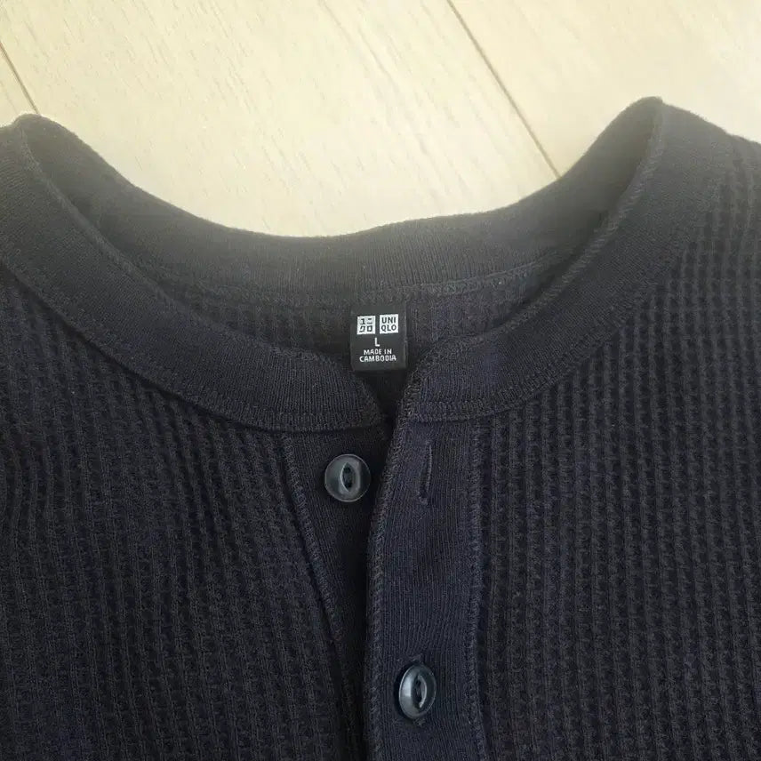 [BUNJANG] Uniqlo Waffle Henley Neck L / 유니클로 와플헨리넥 L