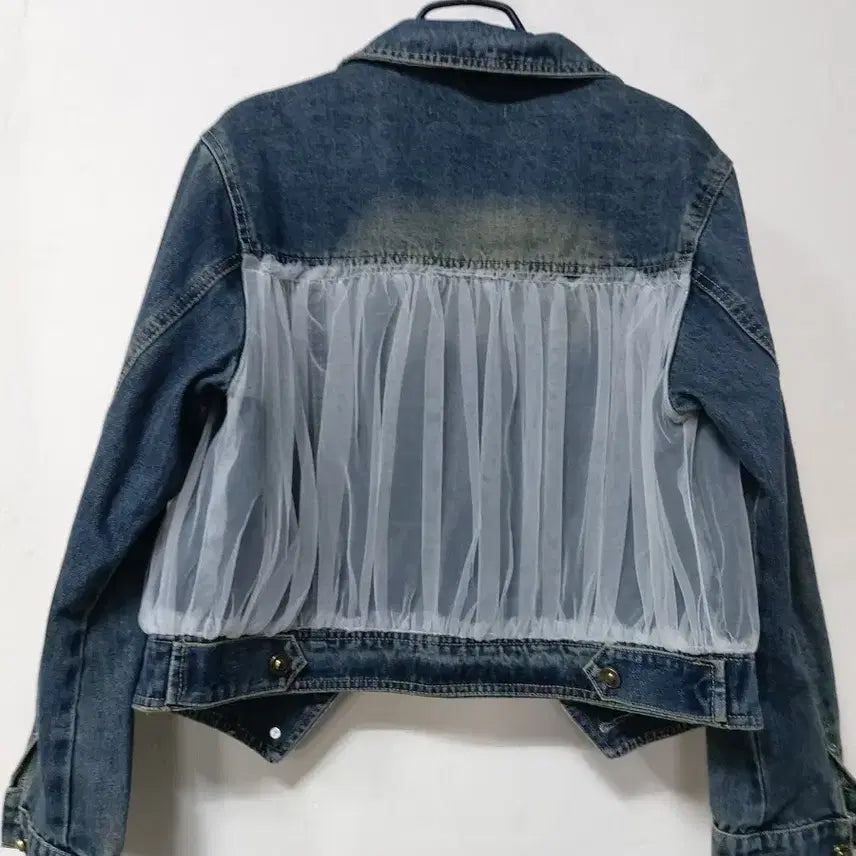 [BUNJANG] TERA Tulle Lace Denim Jacket / TERA 튜Tulle 레이스 데님 청자켓