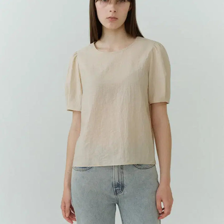 [BUNJANG] Ore Ore Jud Puff BL Blouse Beige / ore오어블라우스! 얼바닉30 낫띵리튼 파사드패턴 비아플레인 시야쥬