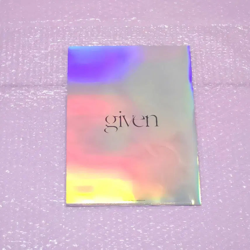 [BUNJANG] Given A4 Clear File Metallic Aurora ver. - Mafuyu Sato / (미사용) 기븐 A4 클리어파일 메탈릭 오로라 ver - 사토마후유