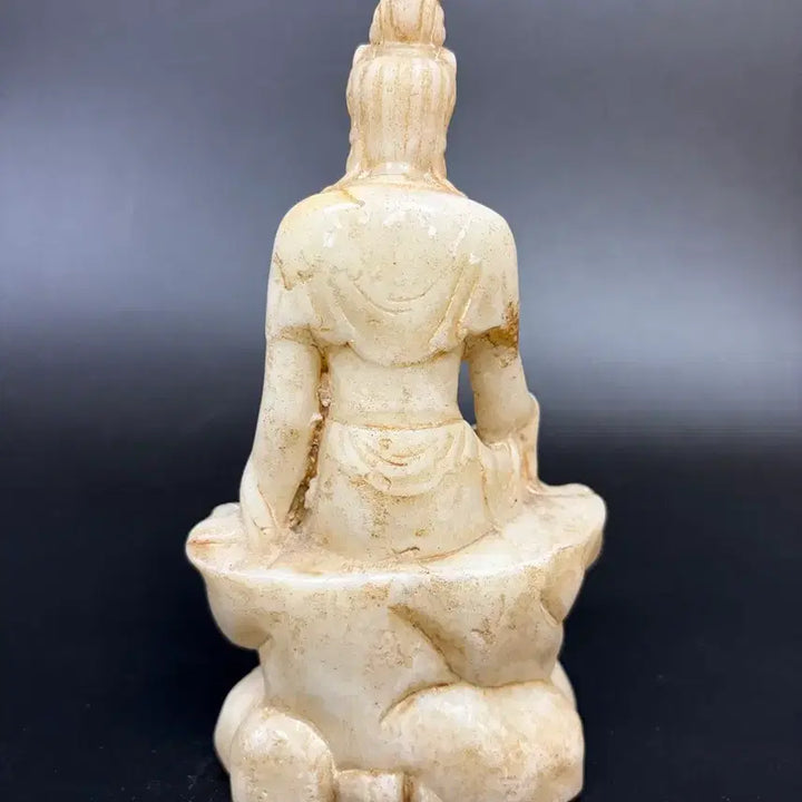 [BUNJANG] Jade Half-Lotus Seated Buddha Statue / 옥 반가상 불상
