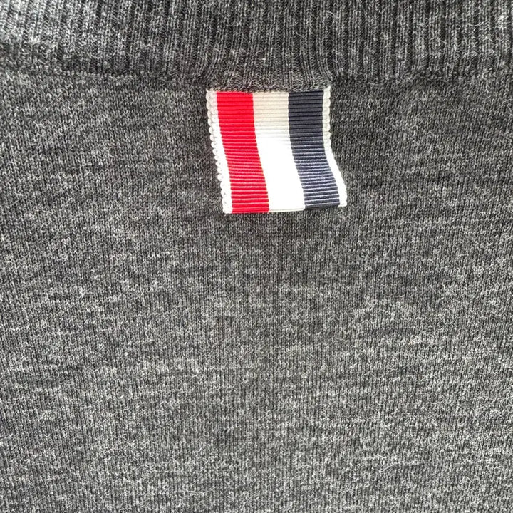 [BUNJANG] Thom Browne Fine Merino Wool Stitch Crewneck Dark Grey Size 2 / 톰브라운 파인 메리노 울 스티치 니트 다크그레이 2사이즈