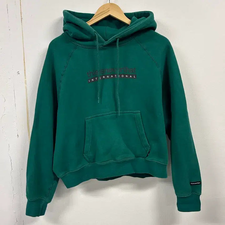 [BUNJANG] thisisneverthat Green Cropped Hoodie M / M) 디스이즈네버댓 그린 크롭후드티