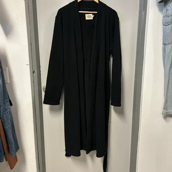 [BUNJANG] UGG Black Belted Robe Coat / 무료배송) ML) 어그 UGG 블랙 벨티드 로브 코트