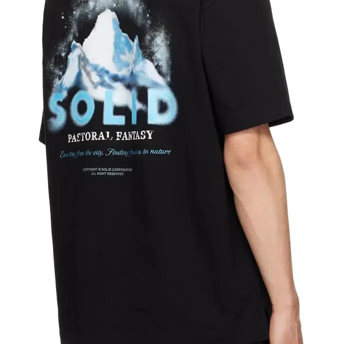 [BUNJANG] Solid Homme 25SS Snow Mountain Oversized T-Shirt / 솔리드옴므 25ss 스노우 마운틴 오버핏 반팔 (새상품급)