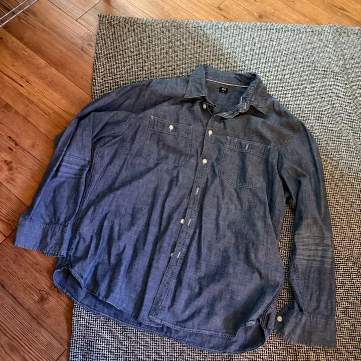 [BUNJANG] Uniqlo Chambray Work Shirt 3XL / 올드 유나클로 샴브레이 워크셔츠 3XL