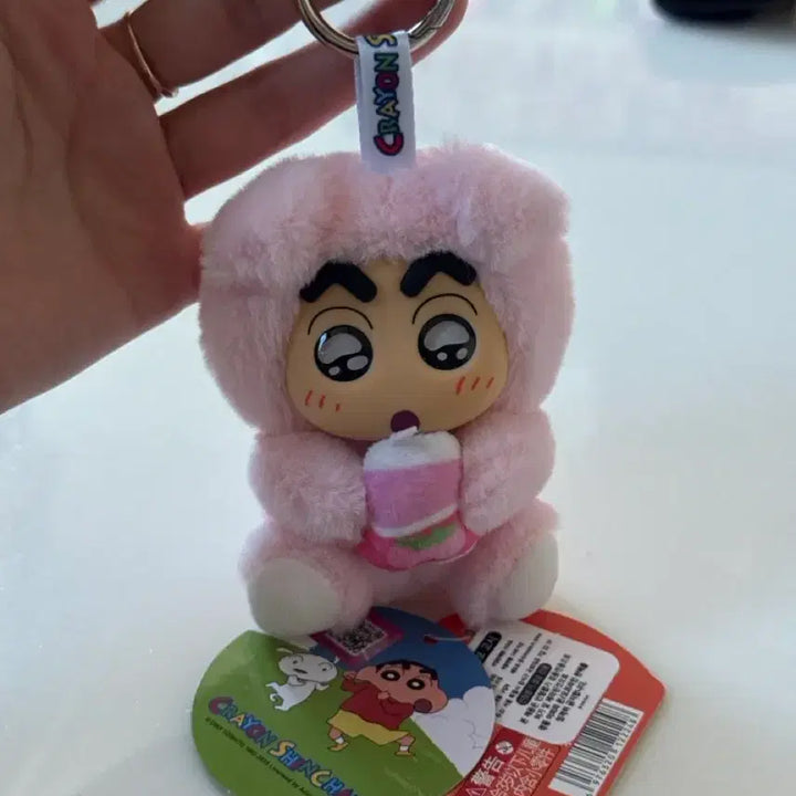 [SOLD OUT] 딸기 우유 짱구 인형 키링 정품