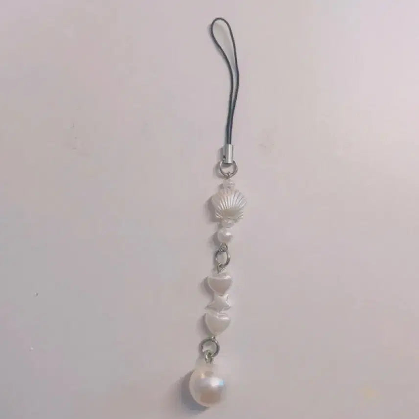 [BUNJANG] Seashell Pearl Beaded Keychain / 바다 진주 비즈키링