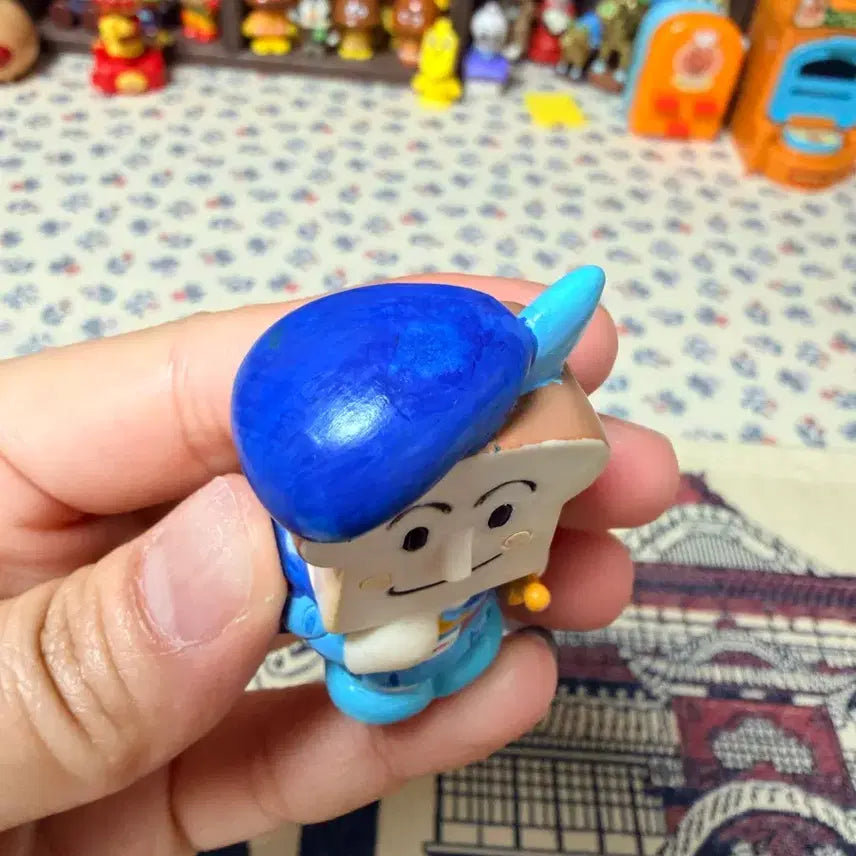 [BUNJANG] Vintage Anpanman Shokupanman Finger Puppet Figure (2001) / 고전 호빵맨 식빵맨 손가락 피규어