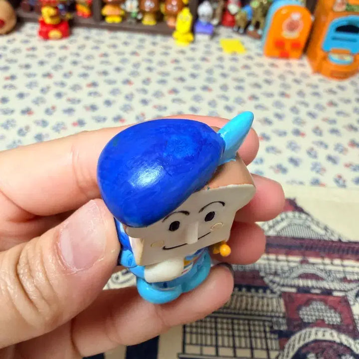 [BUNJANG] Vintage Anpanman Shokupanman Finger Puppet Figure (2001) / 고전 호빵맨 식빵맨 손가락 피규어