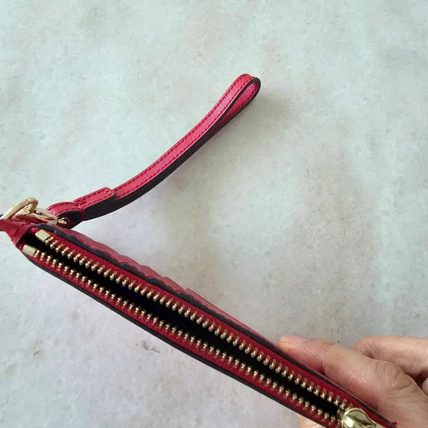 [BUNJANG] Tory Burch Card Holder Red Gold Logo / 토리버치 카드지갑 (레드)