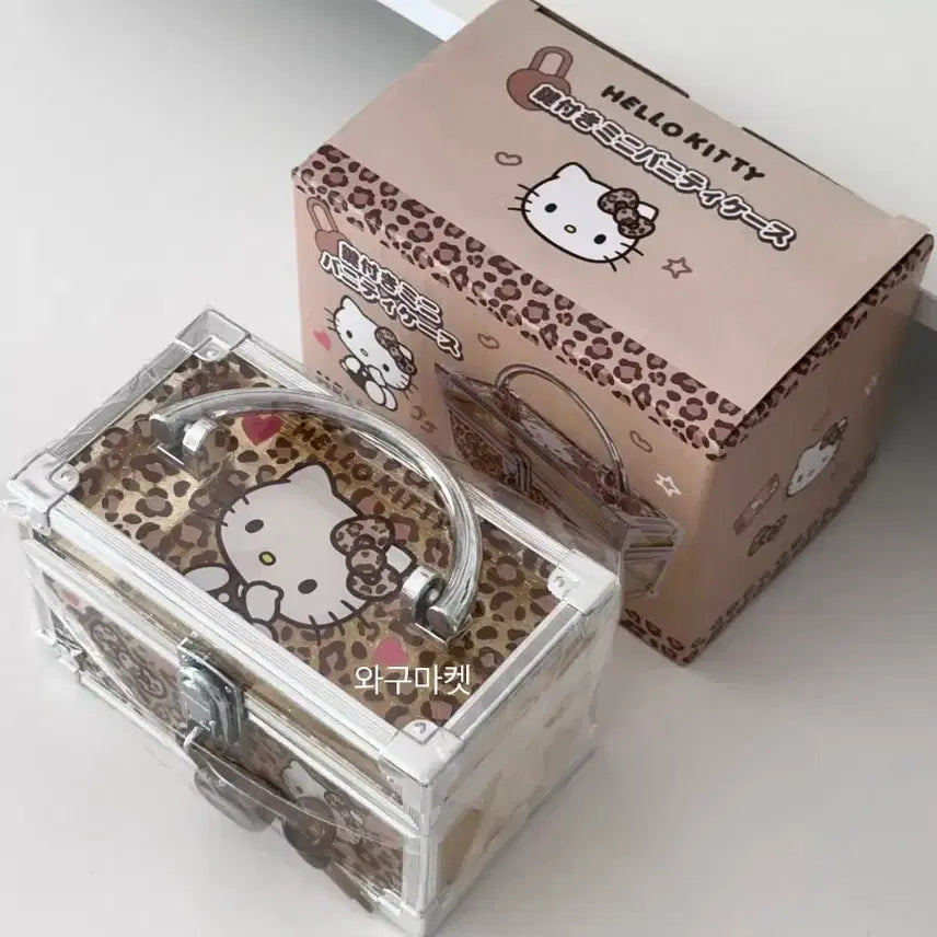 [BUNJANG] Sanrio Hello Kitty Leopard Print Jewelry Box with Key / 호피키티 열쇠 소품함 일본정품 보석함 고전키티 산리오 헬로키티