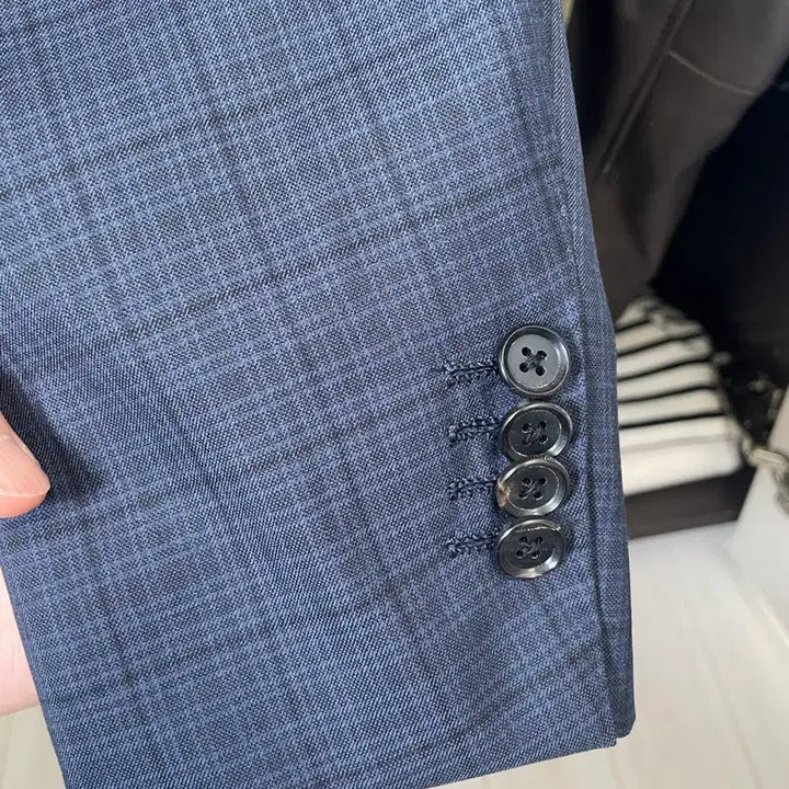 [BUNJANG] RING JACKET Meister 206 Navy Check Window Pattern Suit Set-up / 링자켓(RING JACKET) 마에스터 206 수트