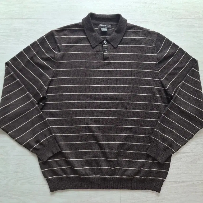 [BUNJANG] Eddie Bauer Merino Wool Polo Shirt Brown / L)에디바우어 메리노울 폴로 셔츠 브라운