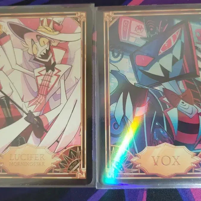 [BUNJANG] Hazbin Hotel Season 1 Lucifer &amp; Vox Trading Card Bundle Set / 1탄)해즈빈호텔 시즌1 루시퍼, 복스 트레이딩 카드 일괄판매합니다