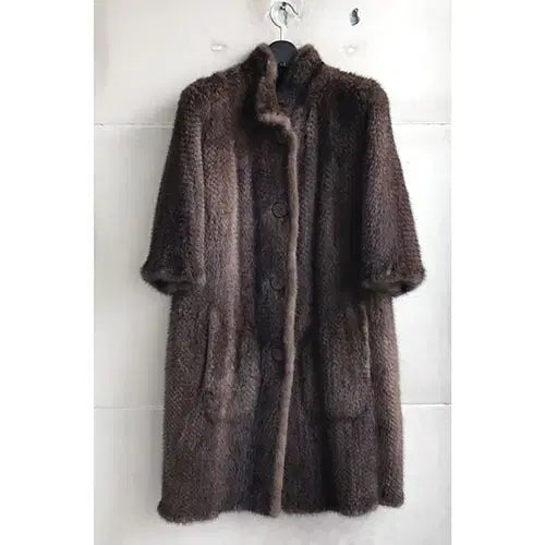 [BUNJANG] Dark Brown Natural Mink Jacket / 다크브라운 고급 밍크 국산자켓-66/새거수준