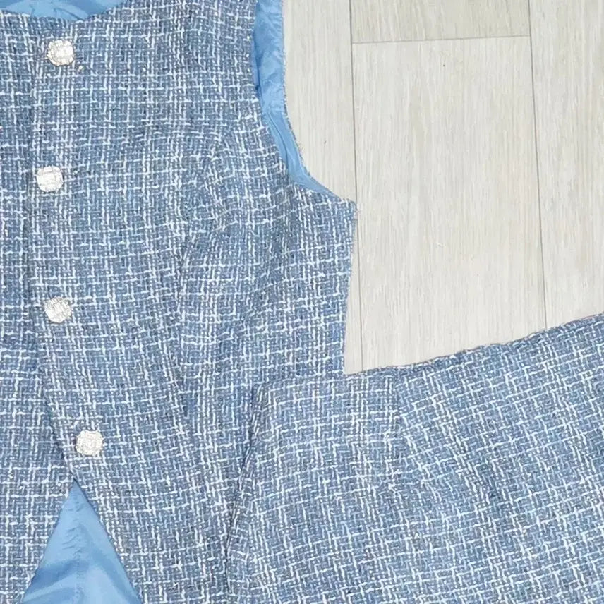 [BUNJANG] Cubic Button Tweed Set / ㅁ새상품ㅁ 큐빅단추 트위드 세트