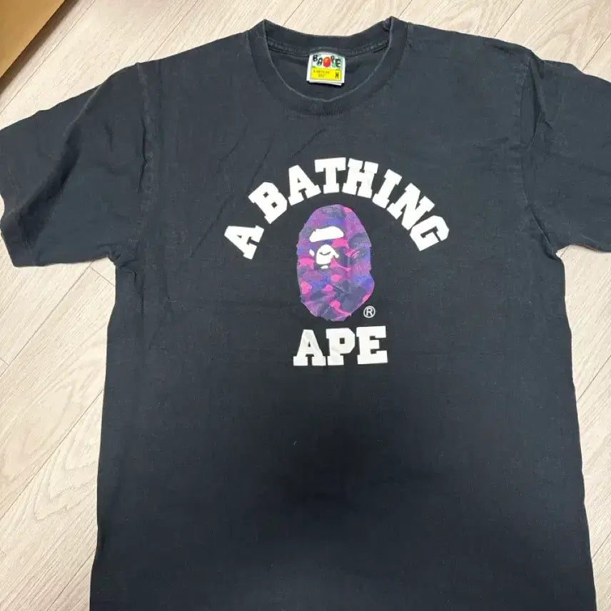 [BUNJANG] BAPE Black Short Sleeve T-Shirt M / 베이프 블랙 반팔 티셔츠 M