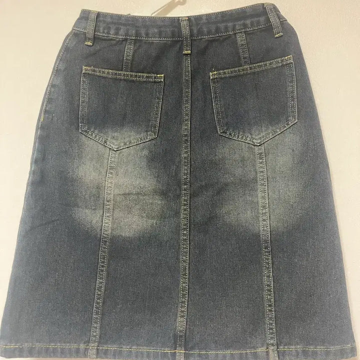 [BUNJANG] Vintage Denim Washed Mini Skirt / 새상품) 빈티지 데님 워싱 청 미니 스커트