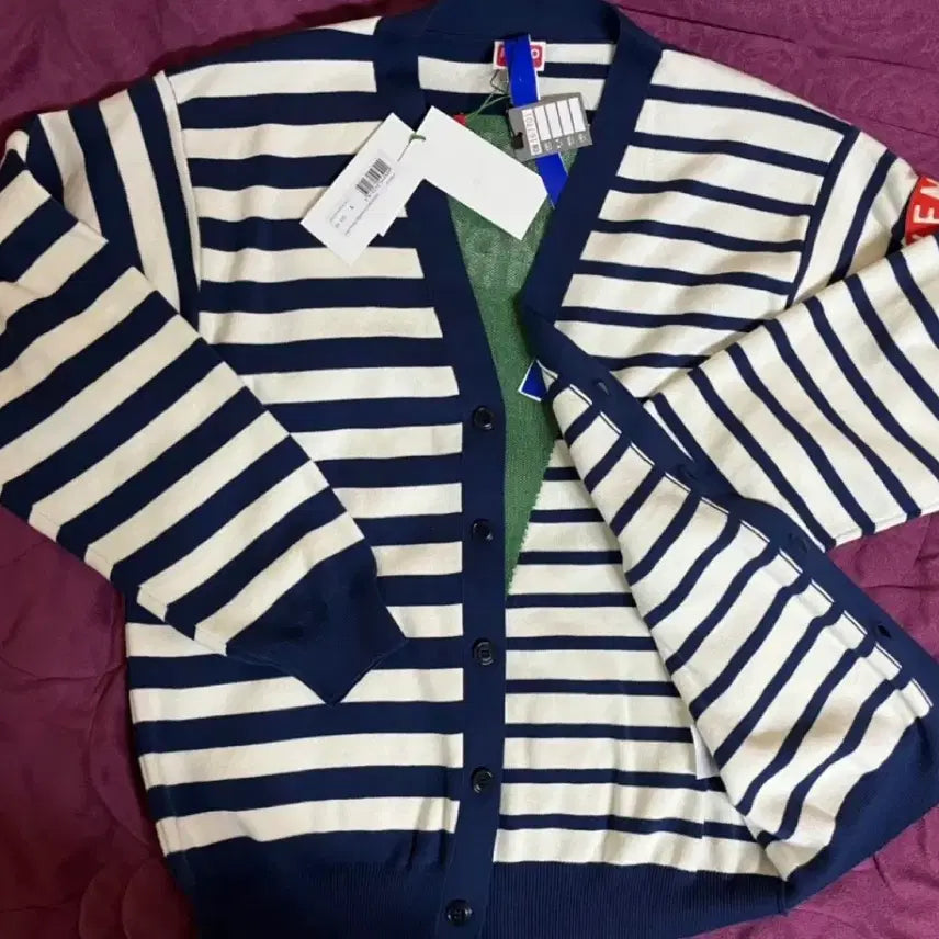 [BUNJANG] Kenzo Navy Stripe Cardigan / 겐조 네이비스트라이프 가디건드립니다[새제품]