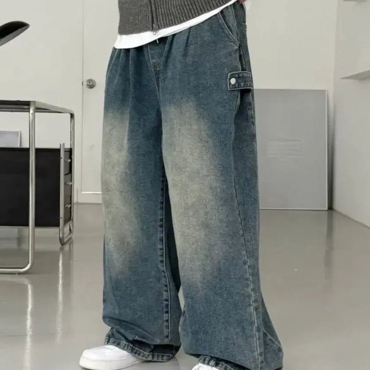 [BUNJANG] Vintage Balloon Fit Denim Pants / 빈티지 벌룬핏 데님 팬츠
