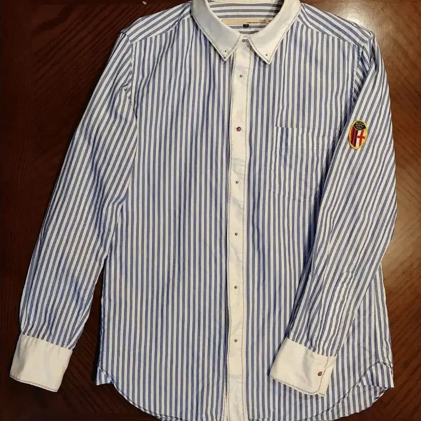 [BUNJANG] Japanese Handmade Stud Button Shirt - Large / 스터드 버튼 / 일본 핸드메이드 와이셔츠 / 라지 L