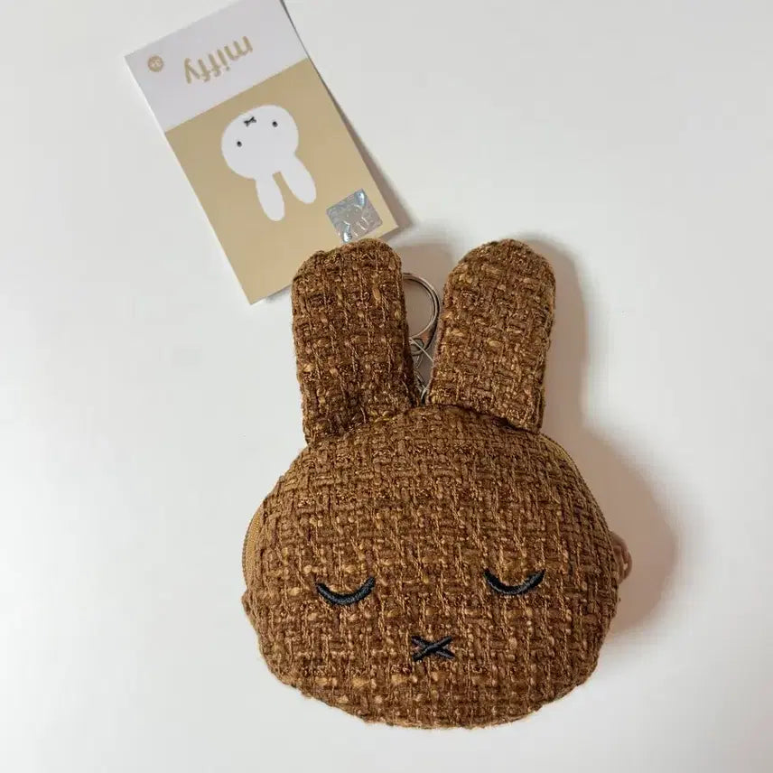 [BUNJANG] Miffy Tweed Coin Pouch Keychain Melanie / 미피 트위드 동전지갑 키링 멜라니