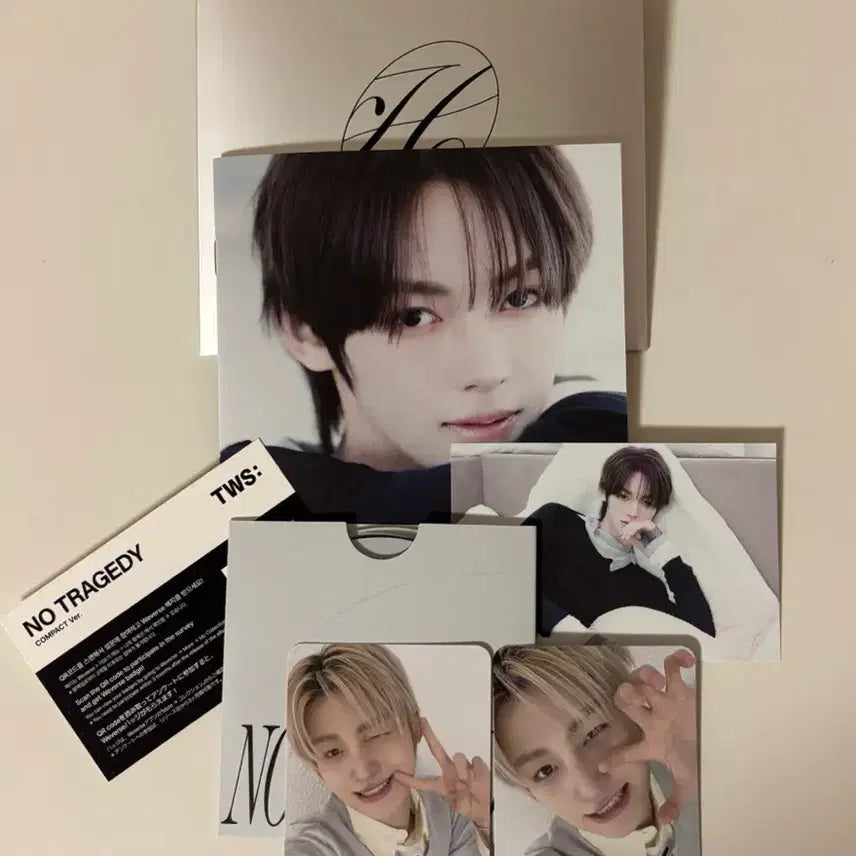 [BUNJANG] TWS Jihoon No Tragedy Compact Version Photocard Set / 투어스 컴팩트 한진 버전 지훈 포카 세트 NO TRAGEDY
