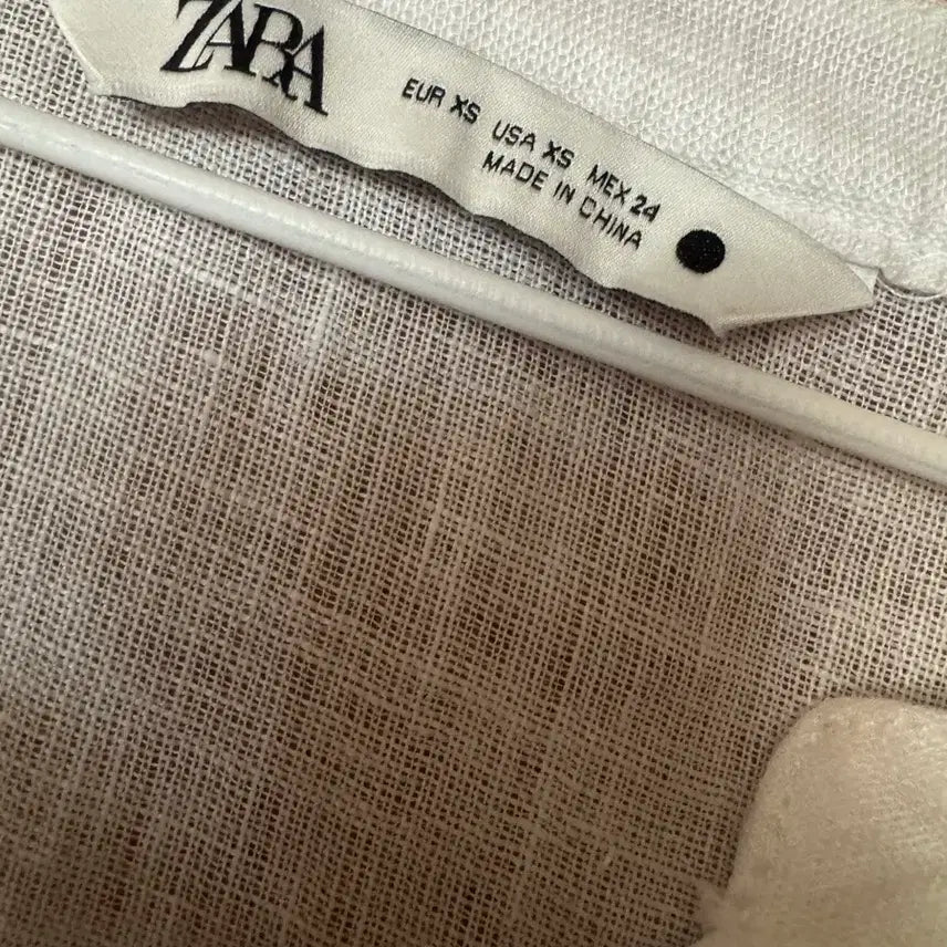 [BUNJANG] Zara Linen Shirt White / 자라 린넨 셔츠 화이트