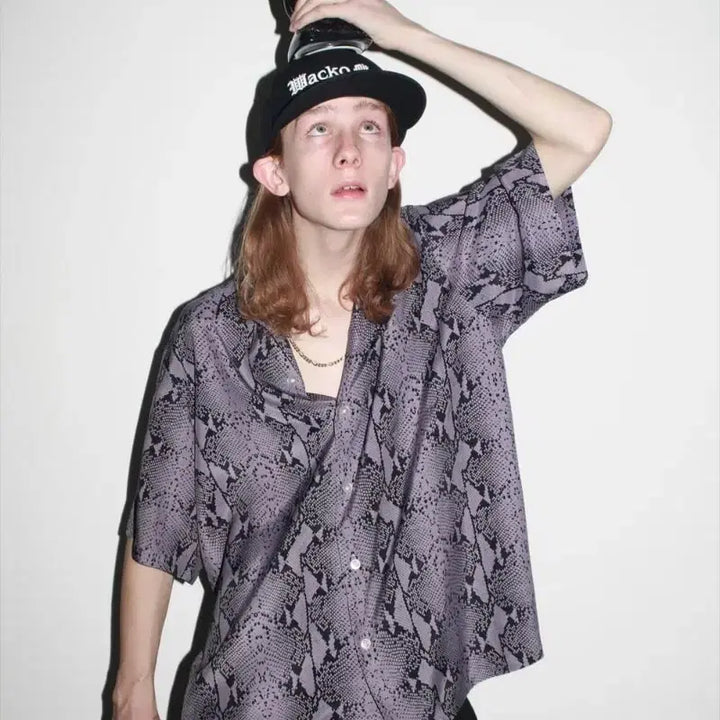 [BUNJANG] Wackomaria Python Print Shirt / 와코마리아 파이톤셔츠