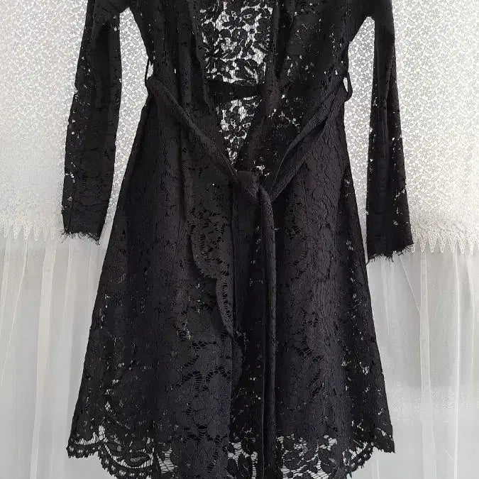 [SOLD OUT] ROSA.K 블랙 레이스 롱 가디건55,66,새거