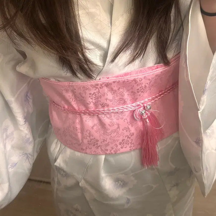 [BUNJANG] Light Blue Yukata Kimono Set Rental / (대여 일시중단/6월 오픈) 졸업사진 유카타 기모노 대여