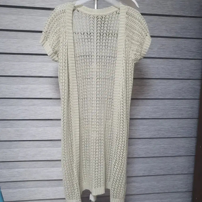 [BUNJANG] Kaki Knit Short Sleeve Cardigan / 연카키 니트 반팔 가디건