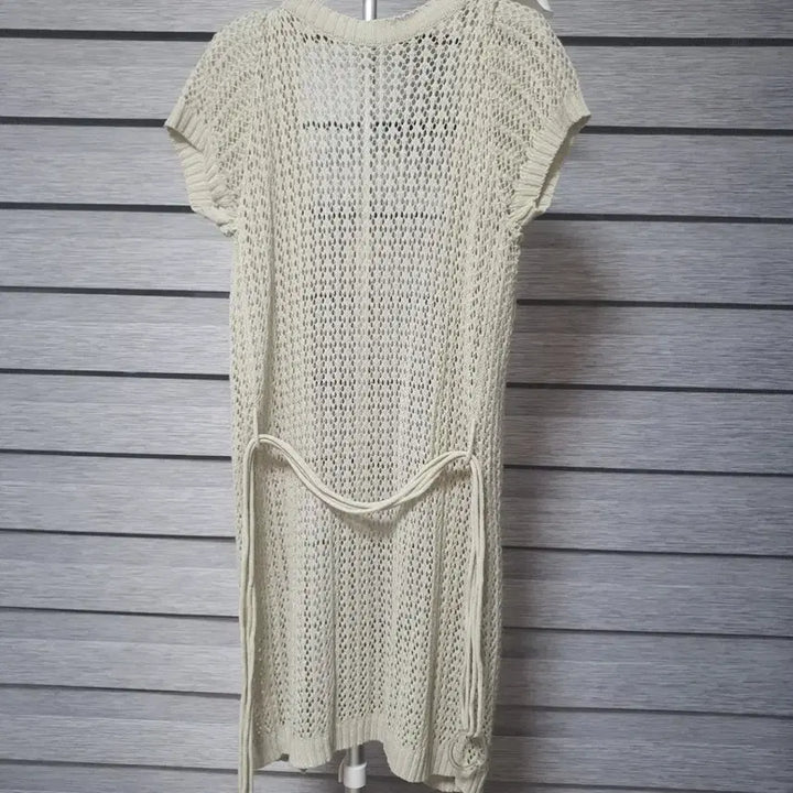 [BUNJANG] Kaki Knit Short Sleeve Cardigan / 연카키 니트 반팔 가디건