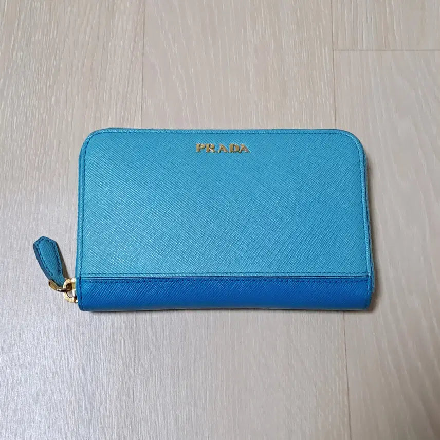 [BUNJANG] Prada Saffiano Bi-Color Zip Wallet / [100%/정품] 프라다 사피아노 투톤 지퍼 지갑