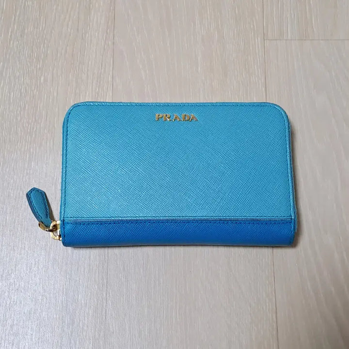 [BUNJANG] Prada Saffiano Bi-Color Zip Wallet / [100%/정품] 프라다 사피아노 투톤 지퍼 지갑