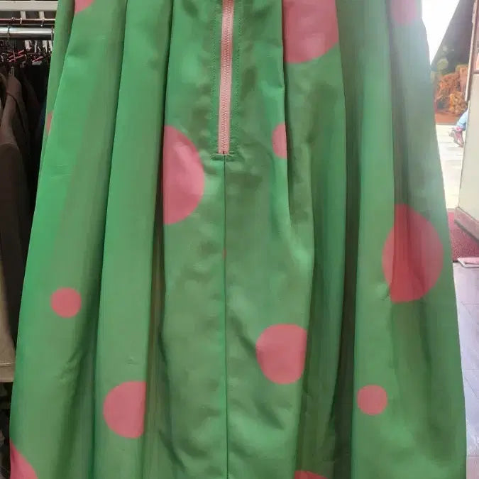 [BUNJANG] Superthings Mint Polka Dot Pleated Skirt / 슈퍼띵스 민트 땡땡이 플리츠 스커트 (새상품)