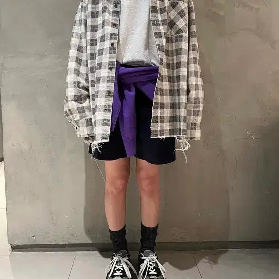 [BUNJANG] Standalone Checkered Shirt / 스탠드얼론 체크 셔츠