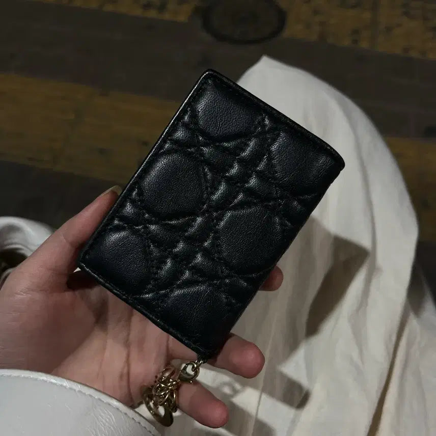 [BUNJANG] Dior Lady Black Card Holder / 디올 레이디 블랙 카드지갑