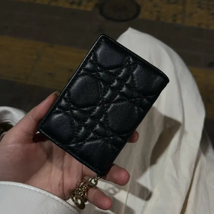 [BUNJANG] Dior Lady Black Card Holder / 디올 레이디 블랙 카드지갑