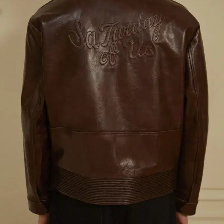 [BUNJANG] Stu Cow Leather Jacket / Stu 카우 레더 자켓