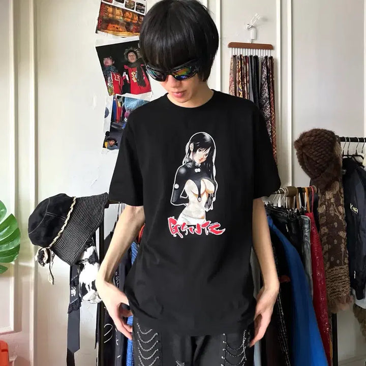 [BUNJANG] Gantz 2000s Reika Printed T-Shirt / 2000s Gantz 간츠 아카이브 레이카 프린팅 반팔 티셔츠