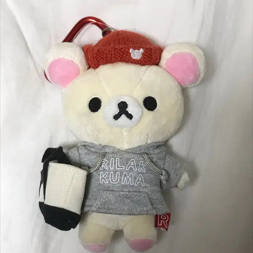 [BUNJANG] Korilakkuma Hooded Plush Keychain / 코리락쿠마 후드 인형 키링