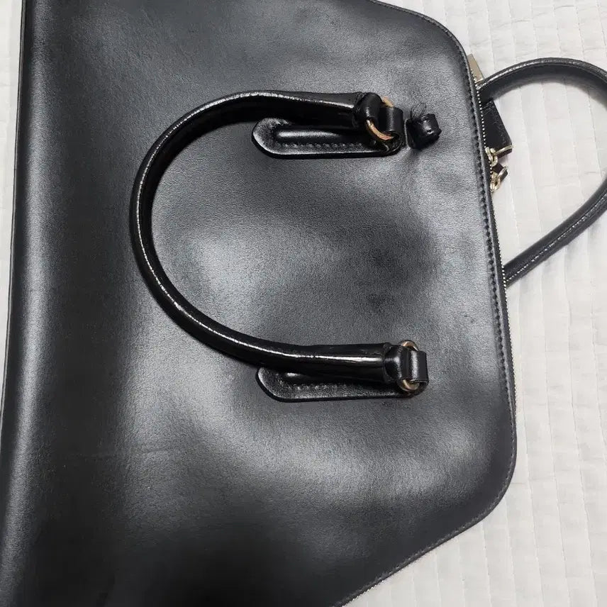[BUNJANG] FURLA Black Leather Tote Bag / 훌라 블랙 가죽 토트백